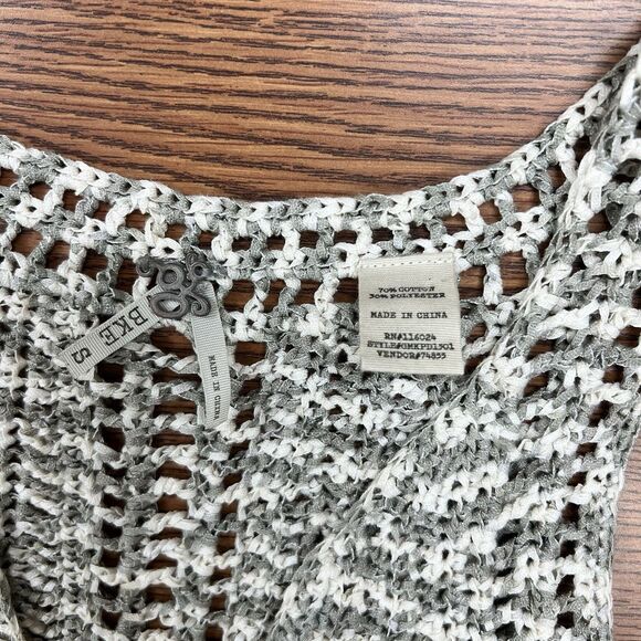BKE Buckle Crochet Boho Sleeveless Gray‎ Woven Mini Dress Tunic Womens S Coverup - Picture 3 of 5